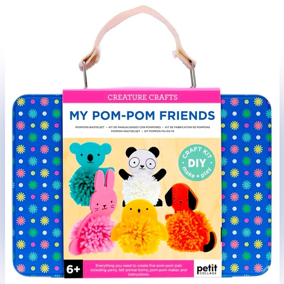 Petit Collage My Pompom Friends Craft Kit - Picture 1 of 5